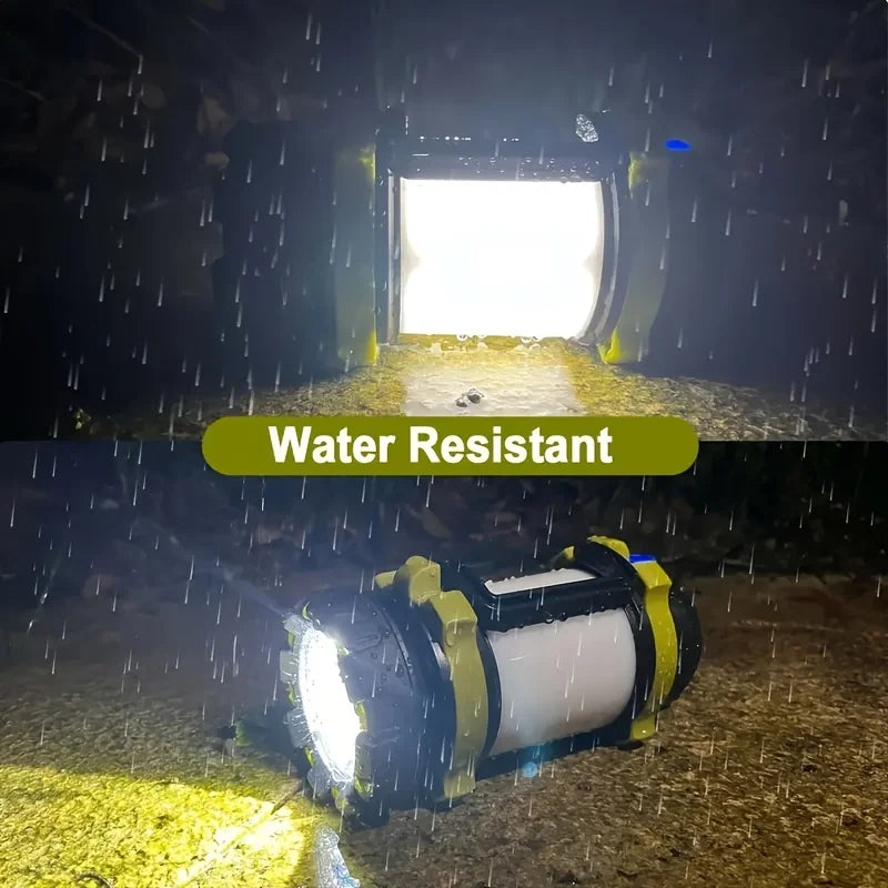 Rechargeable LED Lantern Flashlight and Power Bank - 3-in-1 Camping Light