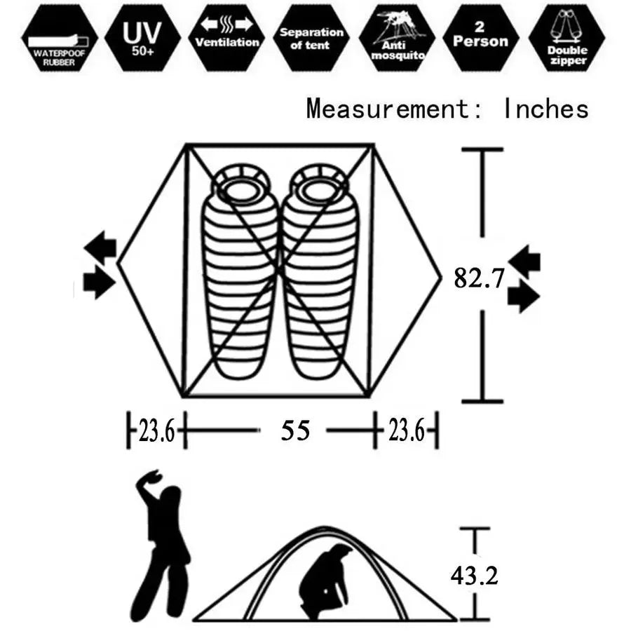 2-4 Person Tents for Camping, Instant Lightweight