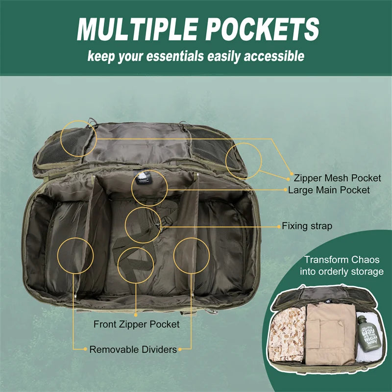 Outdoor Mountaineering Duffel Bag 35L/50L/80L