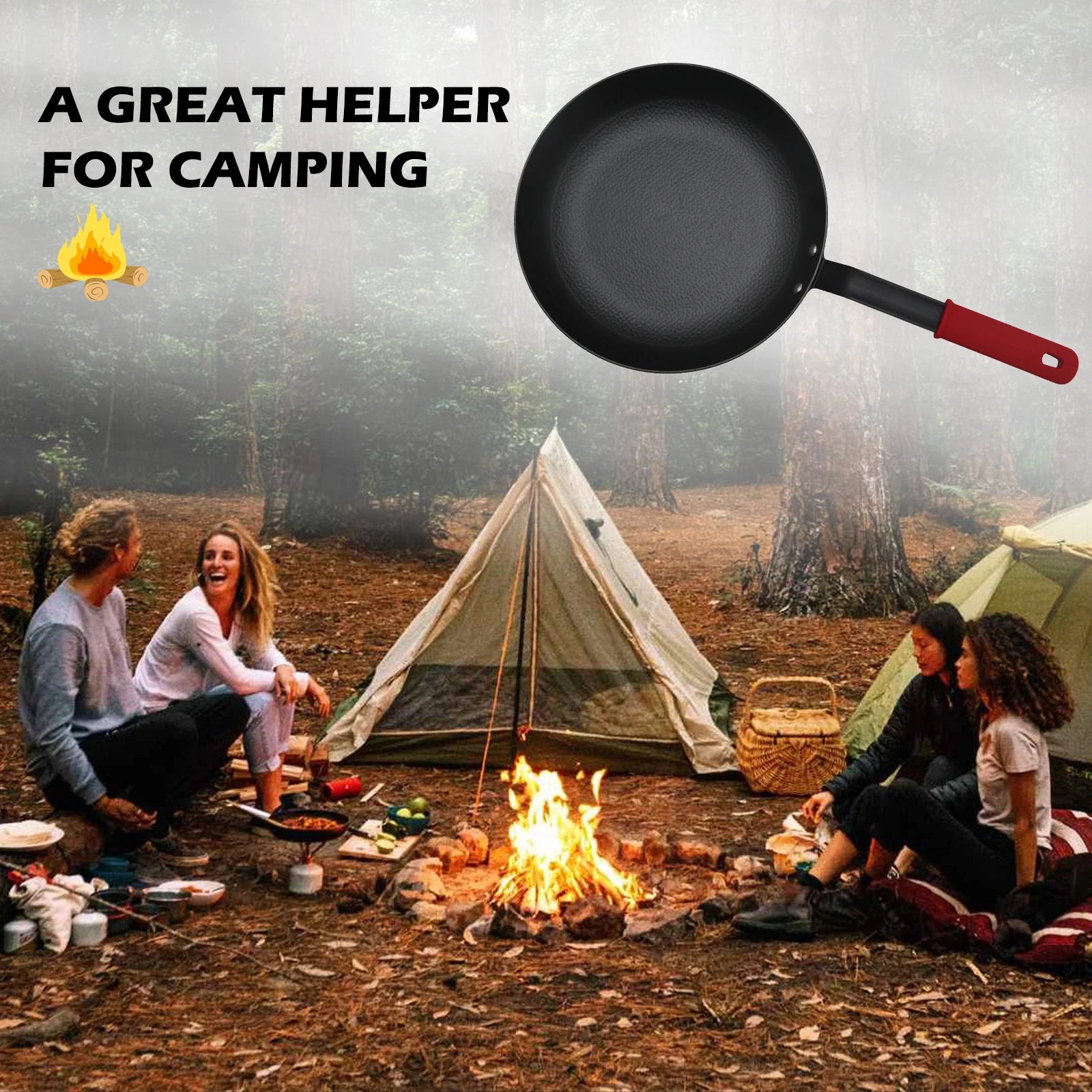 Lightweight 12" Pre-Seasoned Cast Iron Skillet