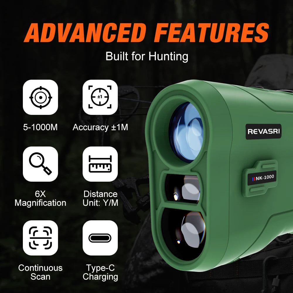 1000M Multi-Function Hunting Laser Rangefinder