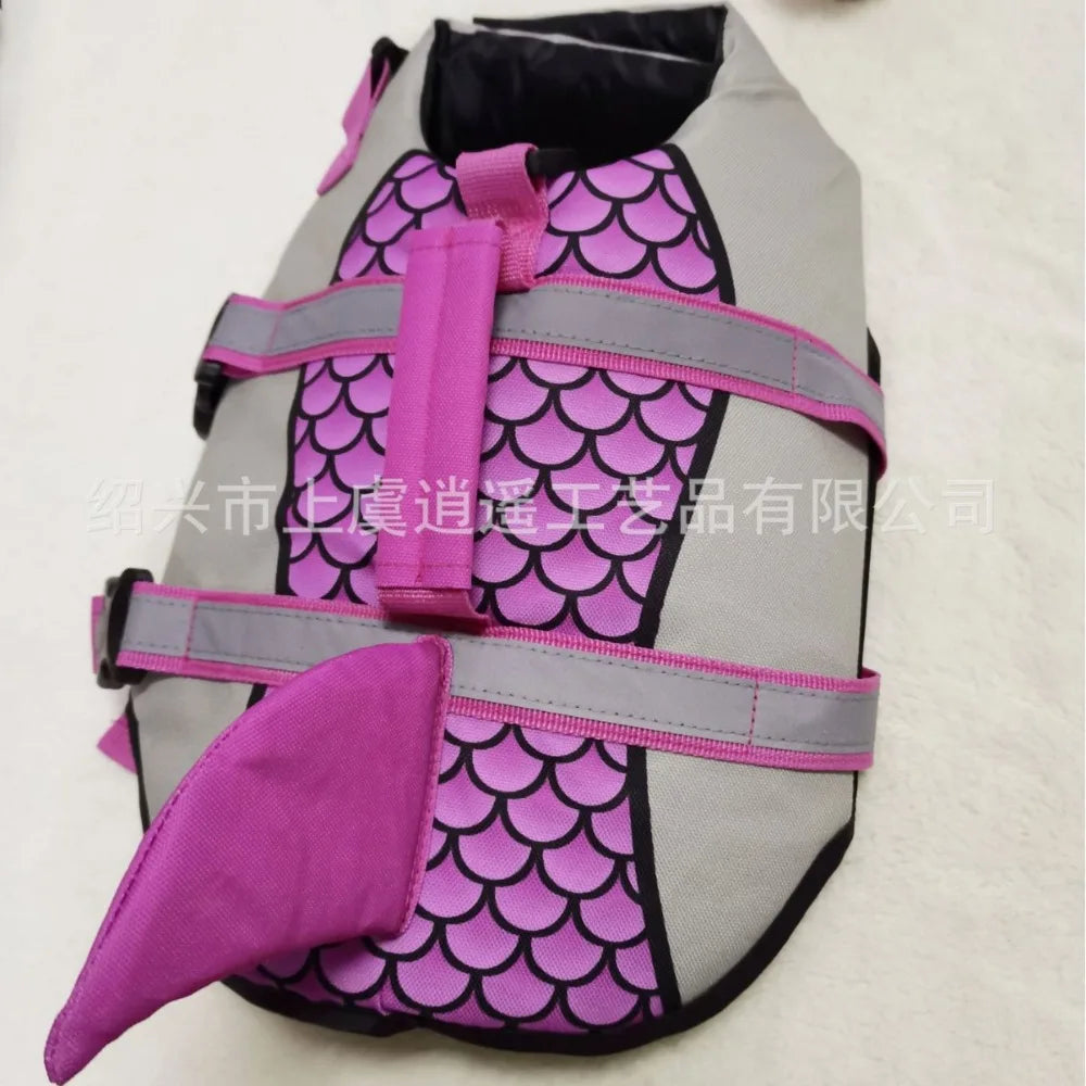 Shark Dog Life Jacket Enhanced Buoyancy for Swimming