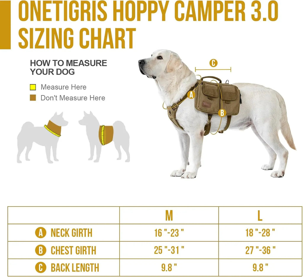 Dog Backpack with Saddlebags